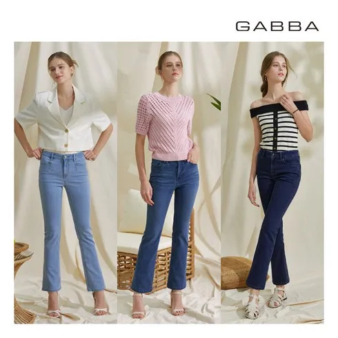 GABBA 24SS 썸머 라이트쿨 세미플레어핏 여성 데님 3종 이걸로 종결