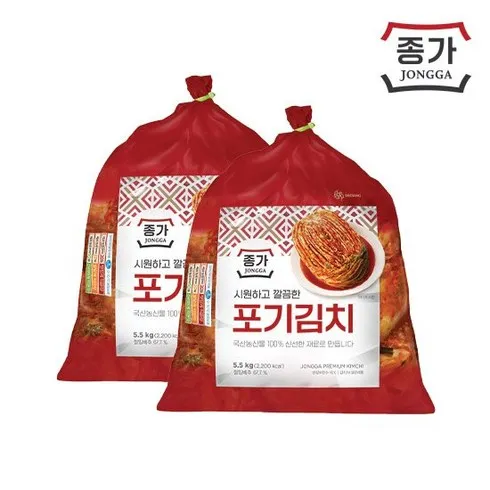 종가 중부식 포기김치 11kg (5.5kg X 2 할인 받는법